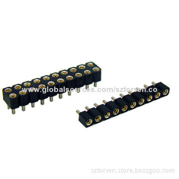 Machined Pin Connector, 2.54mm Single Row and Dual Row, 5.4mm Pin Length
